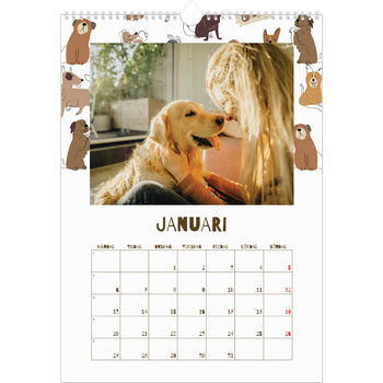 Fotokalender A3 Enkel — Lekfull valp