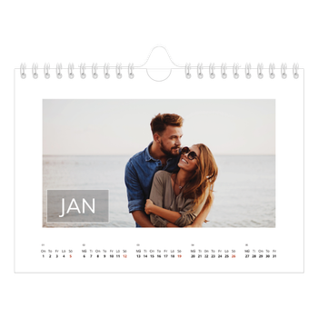 Fotokalender A5 Enkel — Stor dato