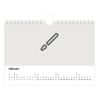 Fotokalender A5 Enkel — Designa din egna fotoprodukt [Februari]