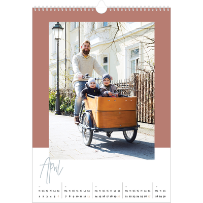 A3 Årskalender — Kalender i naturfärger [April]