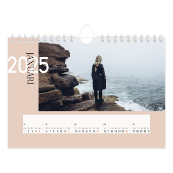 Fotokalender A5 Enkel — Överlappande text