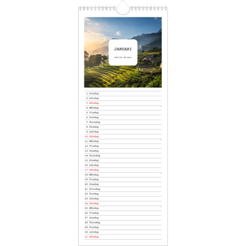 Fotokalender Smal (15x40cm) — Hela historien