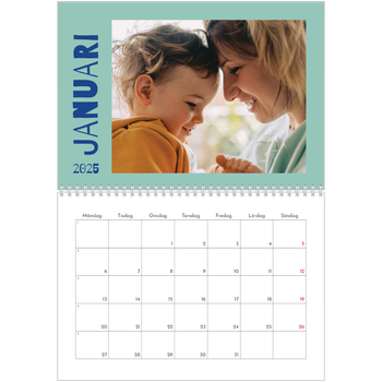 Fotokalender A3 Klassisk — Färgglad kalender