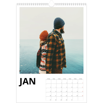Fotokalender A3 Enkel — Vit kalender