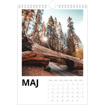 Fotokalender A4 Enkel (20 x 30 cm) — Vit kalender [omslag]