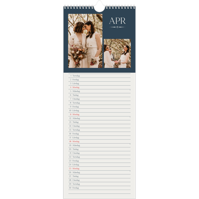 Fotokalender Smal  — Skiffer & seriffer [April]