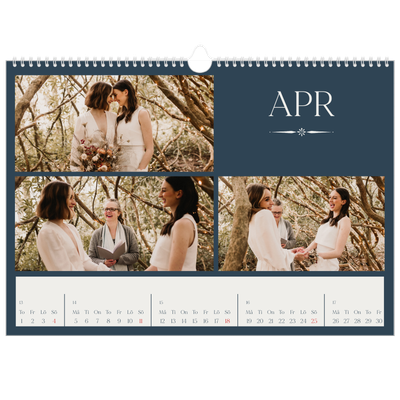 Fotokalender A3 Enkel — Skiffer & seriffer [April]