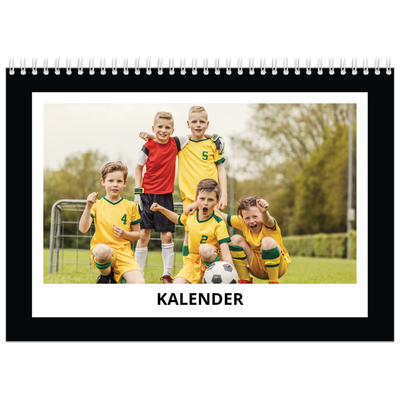 Fotokalender A3 Klassisk (30 x 40 cm) — Svart bakgrund [omslag]