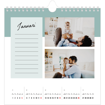 Fotokalender Kvadratisk — Kalenderlista