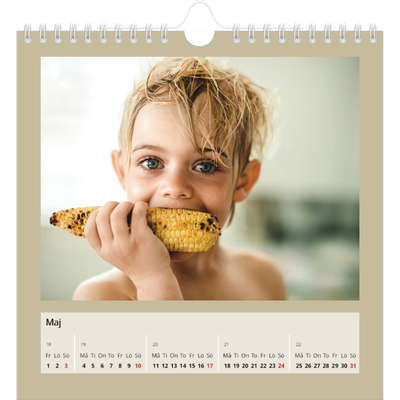 Årskalender kvadratisk — Kalender i jordtoner [omslag]