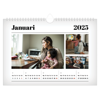 Fotokalender A4 Enkel — Tidningsstil