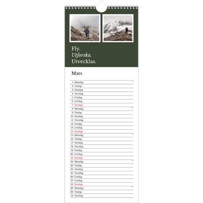 Fotokalender Smal  — Redaktionell Jord [Mars]