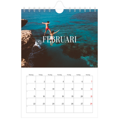 Fotokalender A5 Enkel — Oändlig flykt [Februari]