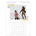 Fotokalender A4 Enkel (20 x 30 cm) — Dubblett text [Januari]