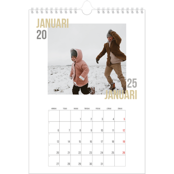 Fotokalender A4 Enkel — Dubblett text