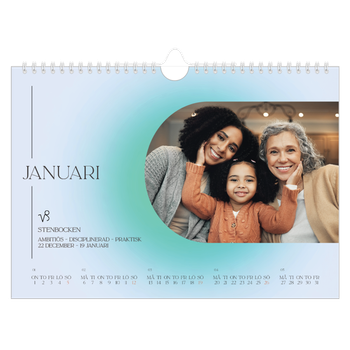 Fotokalender A4 Enkel — Stjärnteckens färger