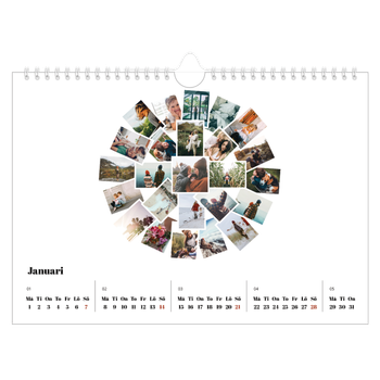 Fotokalender A4 Enkel — Collage shapes