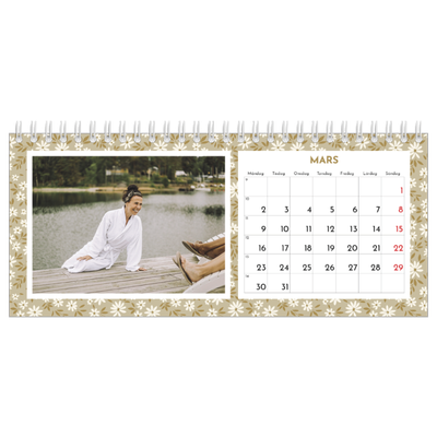 Skrivbordskalendrar — Blomstermönster [Mars]