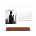 Skrivbordskalender med träställ - Liggande  — Min reseskildring [Januari]