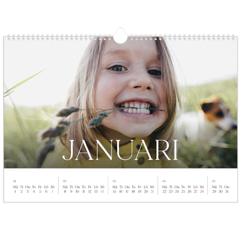 Fotokalender A3 Enkel — Tolv stora månader