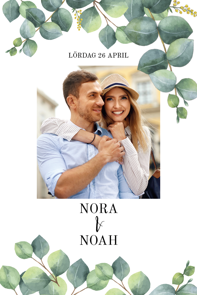 Inbjudningar — Målade blad