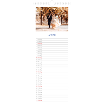 Fotokalender Smal  — Koboltklassiker [Januari]