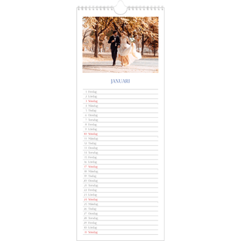 Fotokalender Smal (15x40cm) — Koboltklassiker
