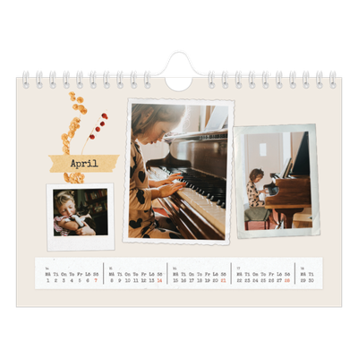 Fotokalender A5 Enkel — Retro scrapbooking [April]