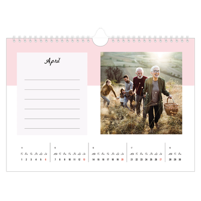 Fotokalender A4 Enkel — Kalenderlista [April]