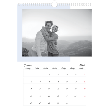 Fotokalender A3 Enkel — Färgglada ramar