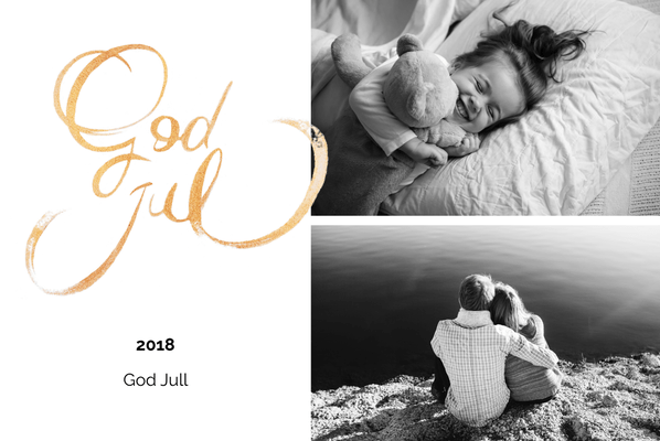 Fotokort — Guldskrift