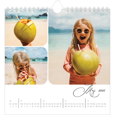 Årskalender kvadratisk — Ögonblicksbilder och skrift [omslag]