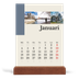 Skrivbordskalender med träställ - Stående — Världens sevärdheter [Januari]