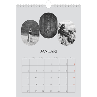 Fotokalender A4 Enkel (20 x 30 cm) — Den öppna vägen [Januari]