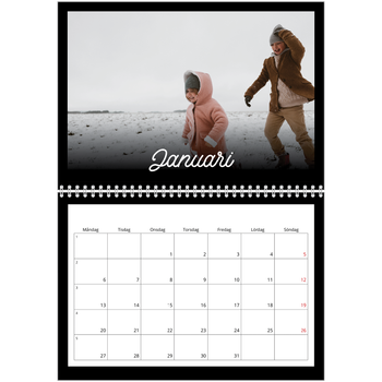 Fotokalender A3 Klassisk — Svart