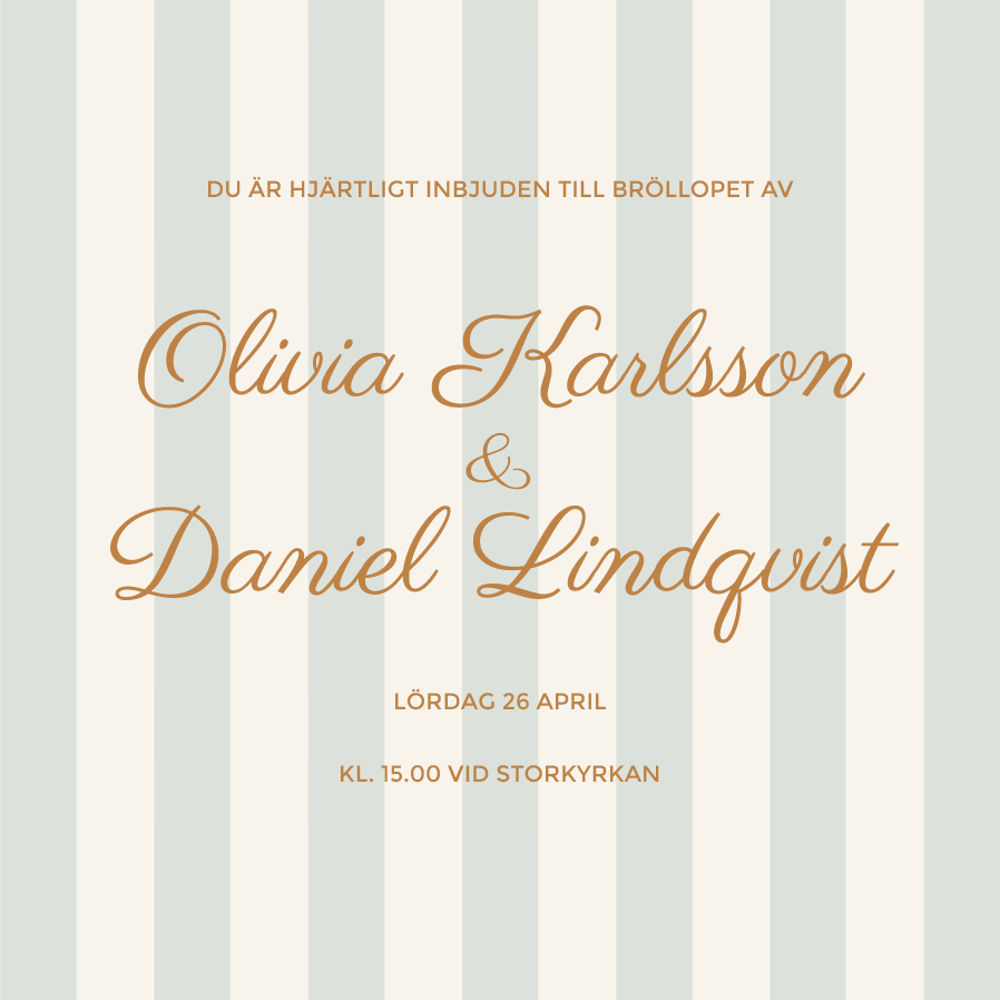 Inbjudningar — Skrift och ränder