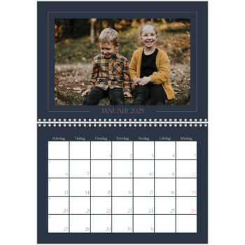 Fotokalender A3 Klassisk — Preussisk blå