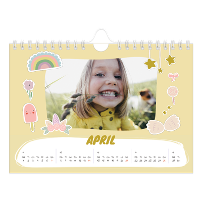 Fotokalender A5 Enkel — Magisk regnbåge [April]