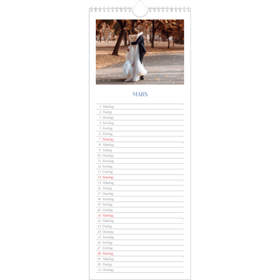 Fotokalender Smal  — Koboltklassiker [Mars]