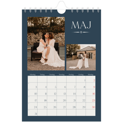 Fotokalender A5 Enkel — Skiffer & seriffer [Maj]