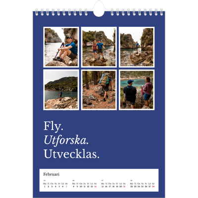 Fotokalender A4 Enkel (20 x 30 cm) — Redaktionell Jord [Februari]