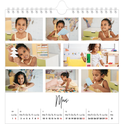 Årskalender kvadratisk — Bild collage [Mars]