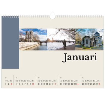 Fotokalender A3 Enkel — Världens sevärdheter