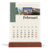 Skrivbordskalender med träställ - Stående — Världens sevärdheter [Februari]