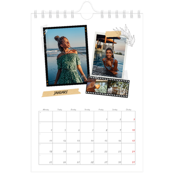 Fotokalender A5 Enkel — Scrapbook stil