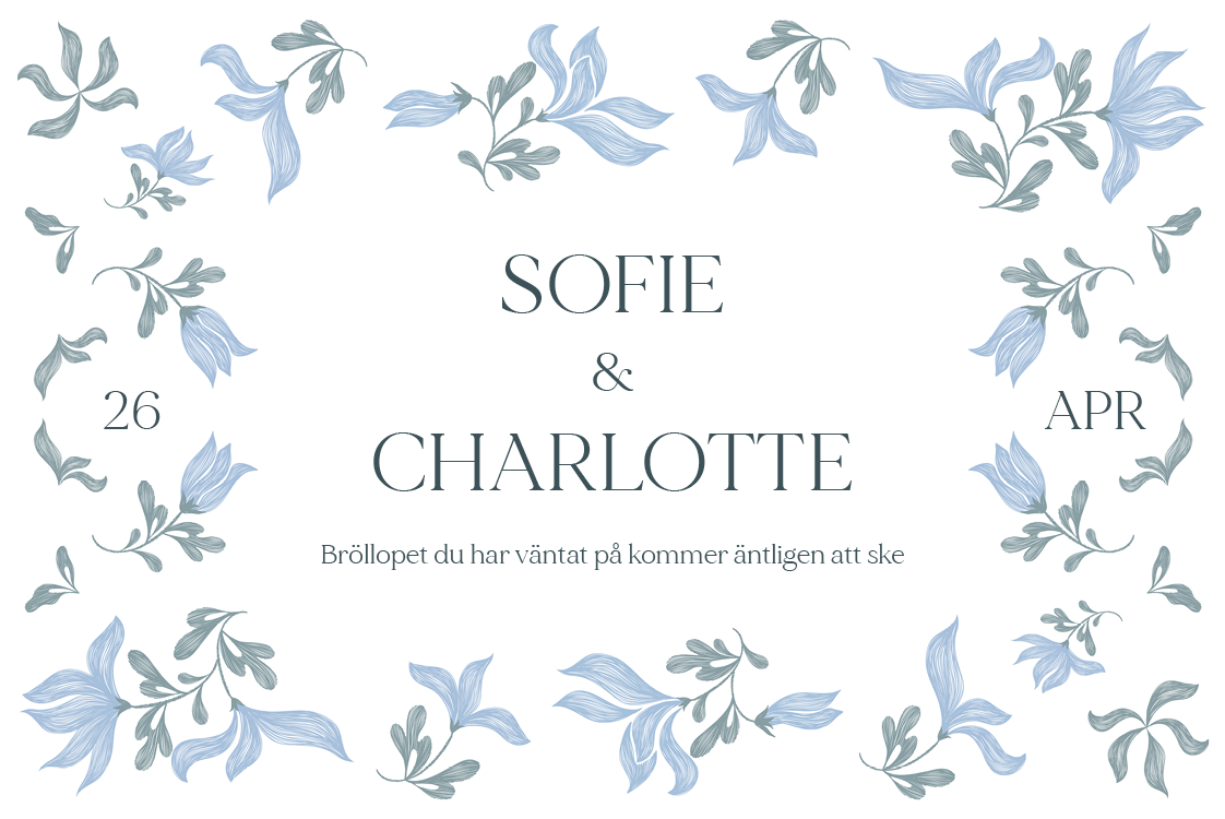 Inbjudningar — Elegant blommig