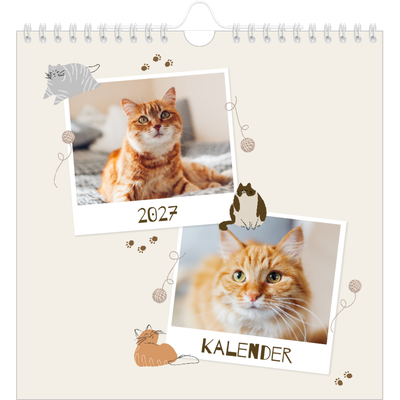Årskalender kvadratisk — Lekfull kattunge [omslag]