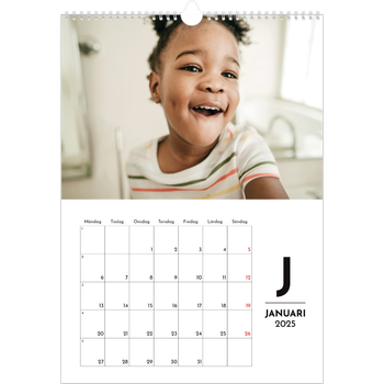 Fotokalender A3 Enkel — Bokstav i fokus
