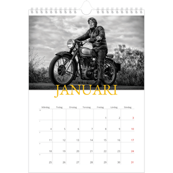 Fotokalender A4 Enkel — Historisk stil