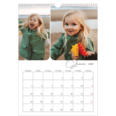 A3 Årskalender — Ögonblicksbilder och skrift [Januari]